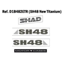 Kit autocollant Top Case SHAD SH48 Titanium