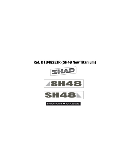 Kit autocollant Top Case SHAD SH48 Titanium