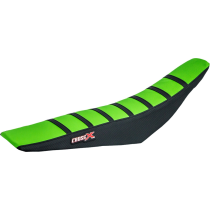 Housse de selle CrossX avec bandes Kawasaki 250 KX-F 2013-2016 450 KX-F 2012-2015 Vert-Noir-Noir