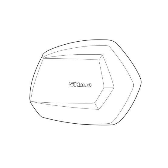 Couvercle de Top Case SHAD Droit Aluminium SH35