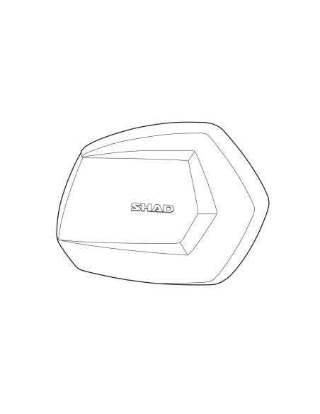 Couvercle de Top Case SHAD Droit Aluminium SH35