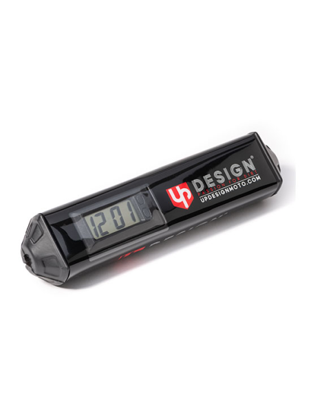 Mousse de guidon avec barre UP horloge intégrée Noir