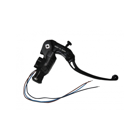 Maitre cylindre de frein radial taillé masse PRS 16x17 - 16x18 ou 16x19 ACCOSSATO - Levier repliable court noir