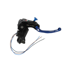 Maitre cylindre de frein radial Ready To Brake 19x18 ACCOSSATO - Levier repliable long bleu RST