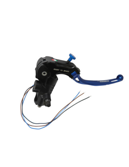 Maitre cylindre de frein radial Ready To Brake 19x18 ACCOSSATO - Levier repliable long bleu RST
