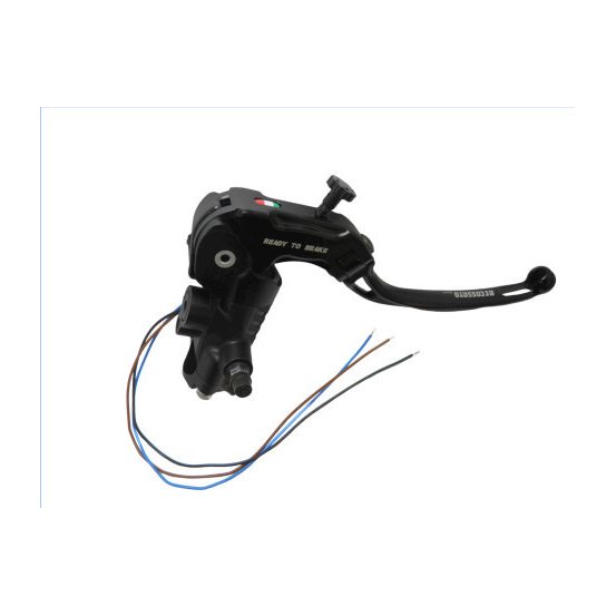 Maitre cylindre de frein radial Ready To Brake 19x18 ACCOSSATO - Levier repliable long noir RST