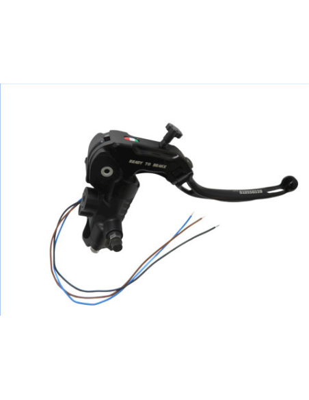 Maitre cylindre de frein radial Ready To Brake 19x18 ACCOSSATO - Levier repliable long noir RST