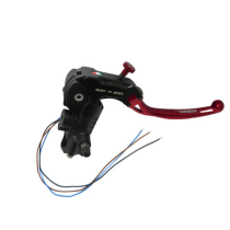 Maitre cylindre de frein radial Ready To Brake 19x18 ACCOSSATO - Levier repliable long rouge RST