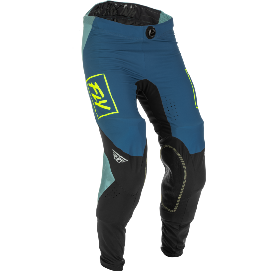 Pantalon cross Fly Racing 2022 Lite - Gris Turquoise Jaune Fluo