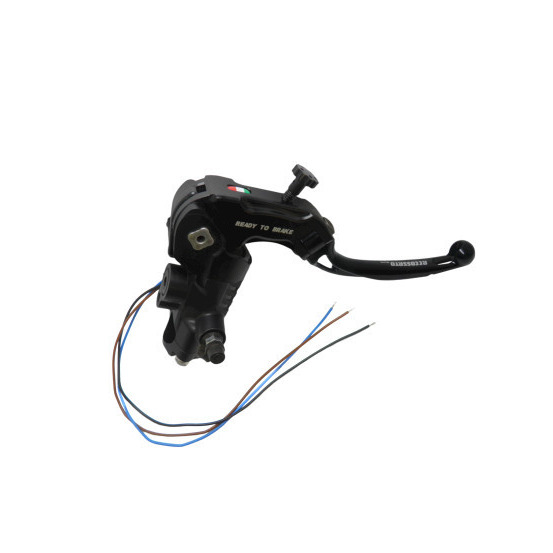 Maitre cylindre de frein radial Ready To Brake PRS 19x17 - 19x18 ou 19x19 ACCOSSATO - Levier repliable court noir RST