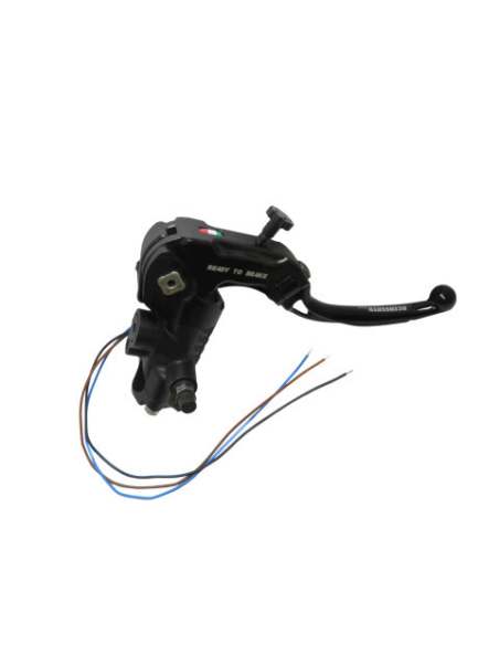 Maitre cylindre de frein radial Ready To Brake PRS 19x17 - 19x18 ou 19x19 ACCOSSATO - Levier repliable court noir RST
