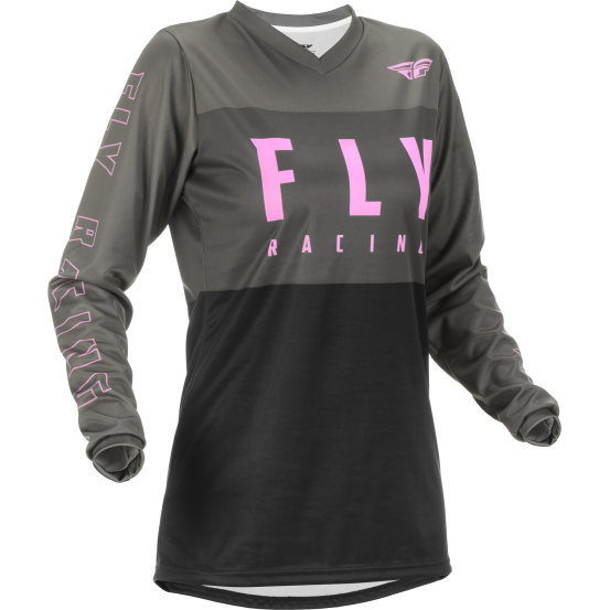 Maillot cross enfant Fly Racing 2022 F-16 - Gris Noir Rose