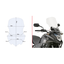 Bulle Givi D1121ST Honda CB 500 X 2013-2018 - Incolore