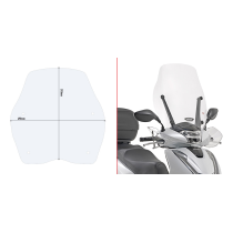 Bulle Givi D1155ST Honda 125-150 SH i 2017-2019 - Incolore