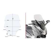 Bulle Givi D1166ST Honda Forza 125-300 2019-2020 - Incolore