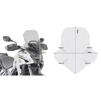 Bulle Givi D1171S Honda 500 CB X 2019-2023 - Fumé