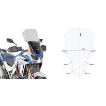 Bulle Givi D1178ST Honda 1100 CRF L Africa Twin Adventure Sports 2024-2026 - Incolore