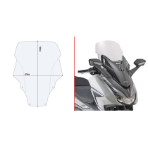 Bulle Givi D1187ST Honda 125 - 350 Forza 2023-2026 - Incolore