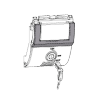 Serrure complète de Top Case SHAD SH48 Gris Titanium Premium