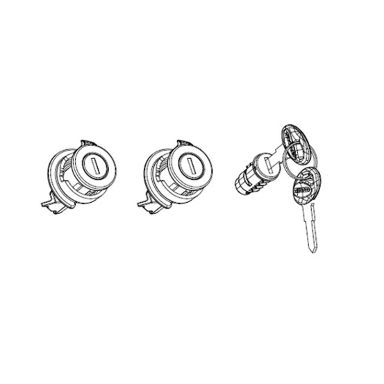 Kit serrure 3 barillets valises latérales SHAD SH35 / SH36