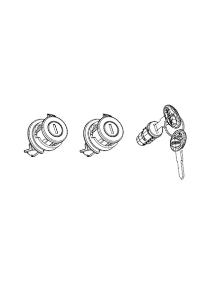 Kit serrure 3 barillets valises latérales SHAD SH35 / SH36
