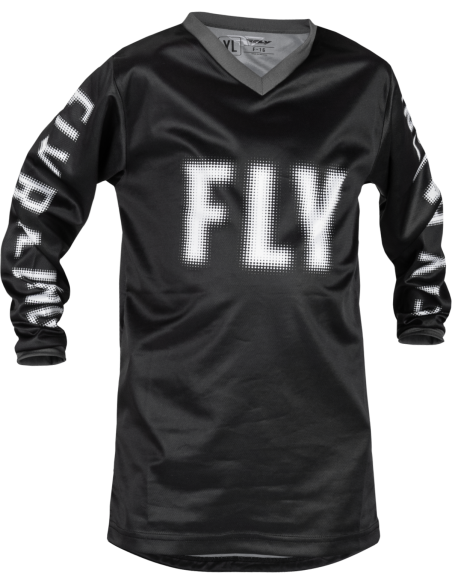 Maillot cross enfant Fly Racing 2023 F-16 - Noir Blanc