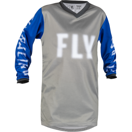 Maillot cross enfant Fly Racing 2023 F-16 - Gris Bleu