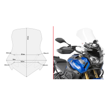 Bulle Givi D2119ST Yamaha XT 1200ZE Super Tenerè 2010-2020 - Incolore