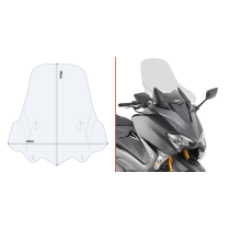 Bulle Givi D2133ST Yamaha 530 Tmax 2017-2019 - Incolore