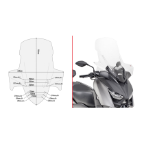 Bulle Givi D2136ST Yamaha 300 X - Max 2018-2021 - Incolore