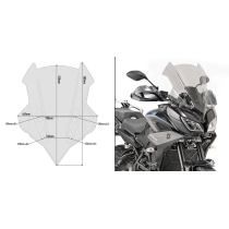 Bulle Givi D2139S Yamaha Tracer 900 Tracer 900 GT 2018-2020 - Fumé