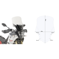 Bulle Givi D2145ST Yamaha 700 Ténéré 2021-2024 - Incolore