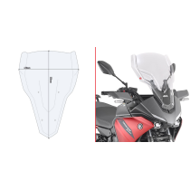 Bulle Givi D2148ST Yamaha 700 Tracer 2020-2024 - Incolore