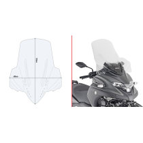 Bulle haute Givi D2149ST Yamaha Tricity 300 2020-2025 - Incolore