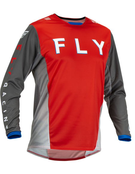 Maillot cross Fly Racing 2023 Kinetic Kore - Rouge Gris