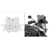 Bulle Givi D3112B Suzuki 650 DL V-Strom 2017-2024 - Fumé