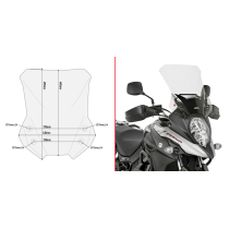 Bulle Givi D3112ST Suzuki 650 DL V-Strom 2017-2024 - Incolore