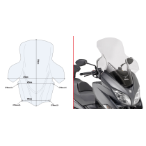 Bulle Givi D3115ST Suzuki Burgman 400 2017-2025 - Incolore