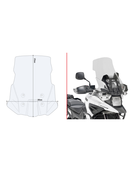 Bulle Givi D3117ST Suzuki V-Strom 1050 2020-2025 - Incolore