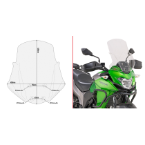 Bulle Givi D4121ST Kawasaki 300 X - Versys 2017-2026 - Incolore