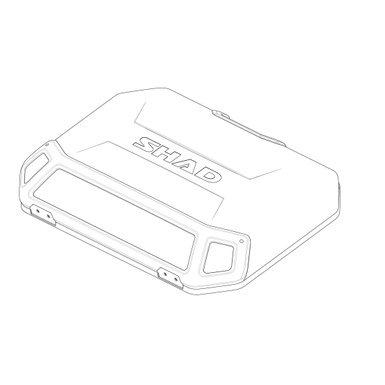 Couvercle de valises latérales SHAD Terra TR36 / TR47 Aluminium