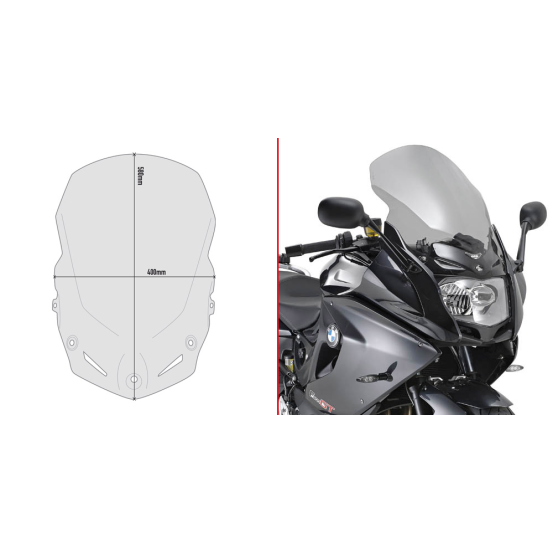 Bulle Givi D5109S BMW F 800 GT 2013-2019 - Fumé