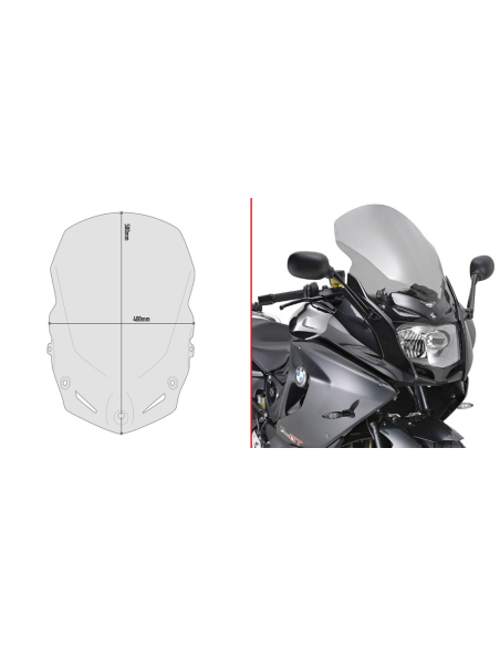 Bulle Givi D5109S BMW F 800 GT 2013-2019 - Fumé