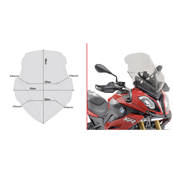 Bulle Givi D5119S BMW S 1000 XR 2015-2019 - Fumé