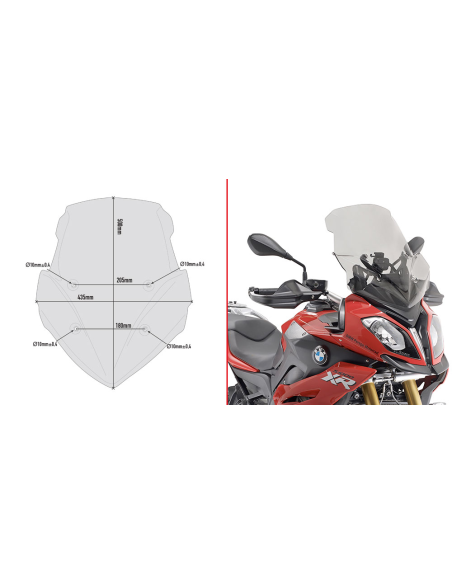 Bulle Givi D5119S BMW S 1000 XR 2015-2019 - Fumé