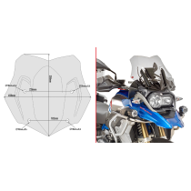 Bulle Givi D5124B BMW R 1200 GS 2013-2024 - Fumé