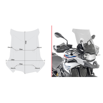 Bulle Givi D5127S BMW F 750-850 GS 2021-2026 - Fumé