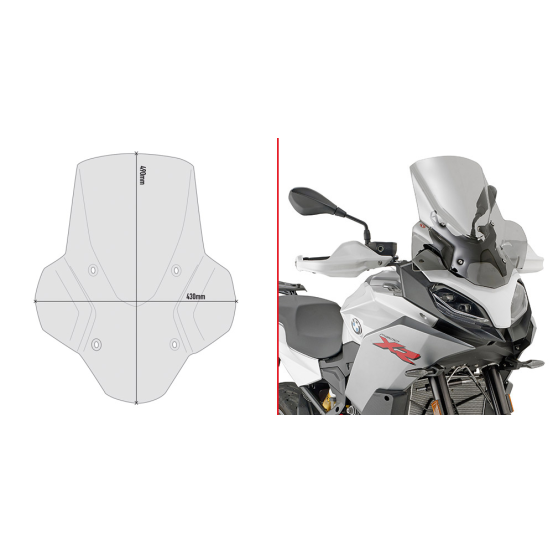 Bulle haute Givi D5137S BMW F 900 XR 2020-2026 - Fumé