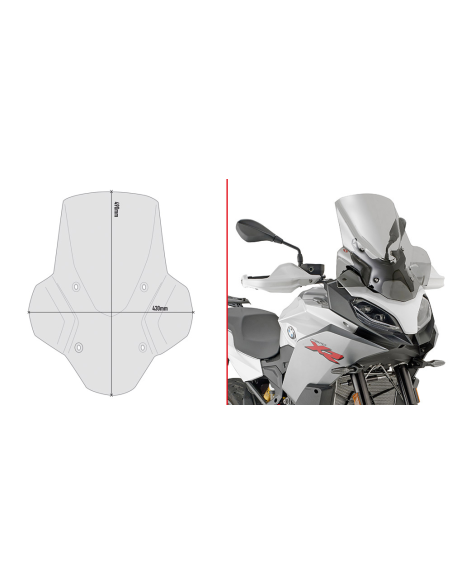 Bulle haute Givi D5137S BMW F 900 XR 2020-2026 - Fumé