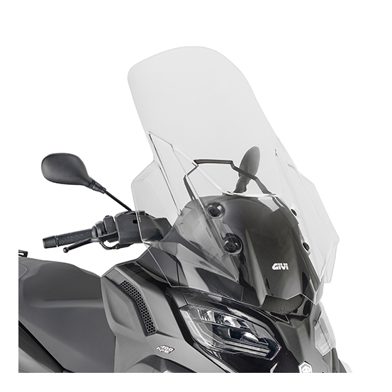 Bulle haute Givi D5619ST Piaggio MP3 Hpe 400-400 SPORT-530 Exclusive 2022-2026 - Incolore